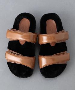 Сандалии GIABORGHINI F/FUR 2BELT United Arrows, цвет Beige