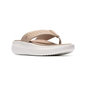 Женские тапочки-вьетнамки Cloudsteppers Solevana Post с амортизацией Clarks, Sand