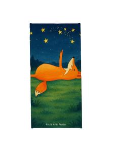 Mr. & Mrs. Panda Банное полотенце с изображением лисы и звезд, без слогана, в бирюзовом пастельном цвете