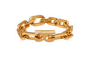 Латунный браслет унисекс Balenciaga, яркое золото