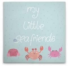 Картина на холсте A.S. Création Seafriends 3 цвет blaugrünrosa
