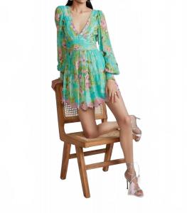 Бирюзовое мини-платье Azra Hemant & Nandita