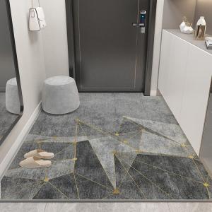 Budis Ковер 40х60 см из ПВХ, для прихожей/ванной, с геометрическим рисунком, влаговпитывающий, нескользящий