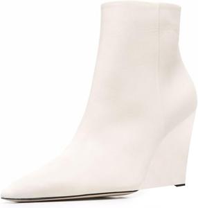 Женские ботильоны Maiyang с высокими каблуками, закрытым носком, боковой молнией, модные короткие ботильоны, размер 4-16 США, White