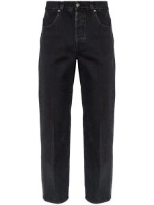 Lanvin джинсы с тисненым логотипом, черный