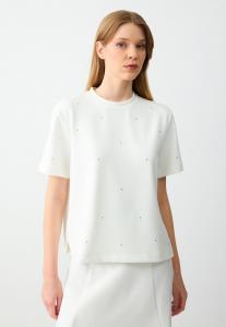 Футболка с принтом STUDDED DETAIL Jimmy Key, белый