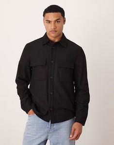 Свободная рубашка черного цвета Mango