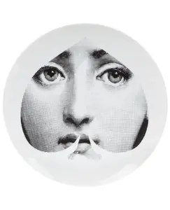Тарелка с принтом лиц Fornasetti, белый