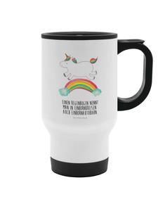 Mr. & Mrs. Panda Термокружка «Единорог и радуга» с надписью белого цвета