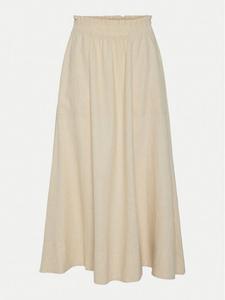 Юбка макси стандартный крой Flaxy 26036370 Yas, бежевый