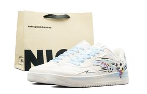 ANTA Расслабленный амортизация, износостойкие низкие кроссовки для скейтбординга unisex white