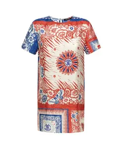 Платье с принтом в виде банданы Roberto Cavalli, синий