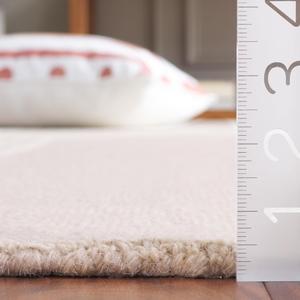 Ковер SAFAVIEH, 183 x 183 см, коллекции Ebony - бежевый и айвори, ручной работы из шерсти, идеально для гостиной, столовой, спальни (EBN125B)