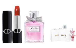 DIOR Vivid Blue Gold набор косметики для женщин Velour матовая увлажняющая помада+цветочные духи, подарок для девушки