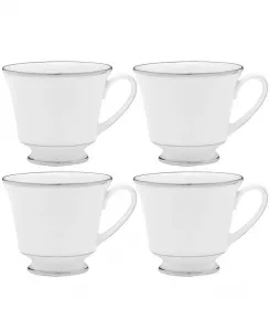 Набор Spectrum из 4 чашек, сервиз на 4 персоны Noritake, white