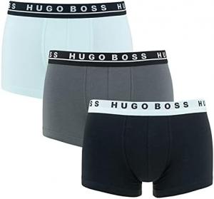 Трусы Hugo Boss Cotton Stretch, 3 шт, Slate/Nightwatch/Pale Blue, Black