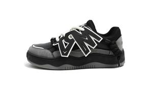 Кеды мужские, обувь для скейтбординга низкая черный/серый Meiretu