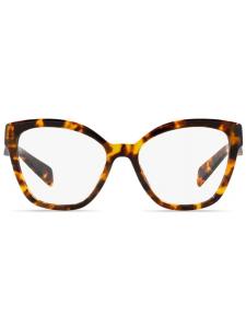 Prada Eyewear очки в массивной оправе, коричневый