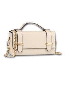 Кожаная сумка Toscanto, бежевая, примерно 19 см