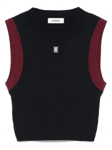 Топ в рубчик SANDRO, синий