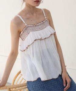 Камизоль из вискозного крепа с имитацией хлопка