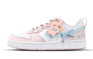 Court Borough Stars Bunny противоскользящие низкие детские скейтерские кроссовки для подростков Nike, розовый