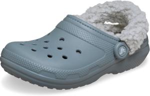 Классические сабо Crocs унисекс для взрослых на флисовой подкладке, мягкие тапочки для женщин и мужчин, Concrete