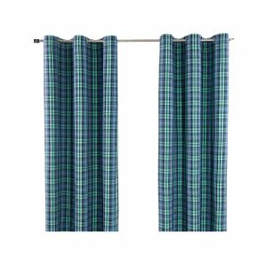 Штора Homescapes mit Üsen Schottenmuster 2er Set, 117 х 137 х 137 см