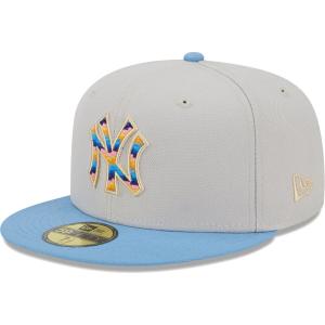 Мужская приталенная шляпа New Era Natural New York Yankees Beach Front 59FIFTY