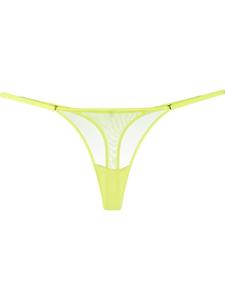 Maison Close прозрачные трусы-стринги с заниженной талией, желтый