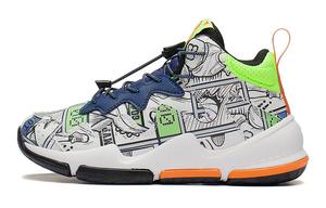 Детские баскетбольные кроссовки GS Mid-top Белый/Королевский синий Lining Young