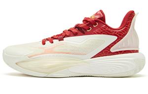 QIAODAN Острые края 7.0 противоскользящие износостойкие баскетбольные кроссовки мужские бело-красные слоновая кость белый, цвет Ivory White