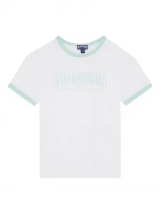Футболка с отделкой и логотипом Vilebrequin Kids, белый