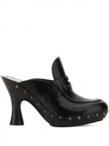 Мюли на каблуке BURBERRY, черный