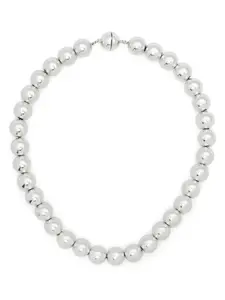 Колье с бусинами JIL SANDER, серебяный