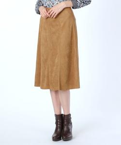 Замшевая трикотажная юбка