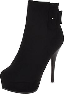 Элегантные женские ботильоны на шпильке с круглым носком Renessmi, Black 5