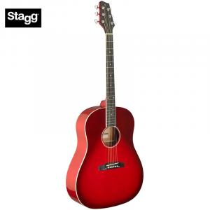 Акустическая гитара Stagg SA35 DS-TR Dreadnought Slope Shoulder Basswood Top Catalpa Neck 6-String Acoustic Guitar