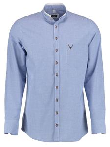 Традиционная рубашка пемира средне-синего цвета OS-Trachten