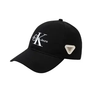 Calvin Klein Хлопковая бейсболка унисекс черная, Black