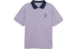 Футболка поло женская светло-лавандового цвета MLB