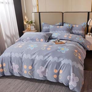 LUOLAI HOME Комплект постельного белья, 4 предмета, простыня, размер 150 см, для пододеяльника 180x220 см