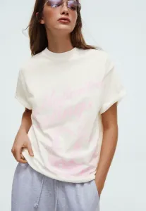 Футболка с коротким рукавом и принтом Bershka, White