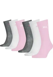 Носки PUMA "JUNIOR CREW SOCK 6P ECOM" (6 пар), мягкая подошва для дополнительного комфорта, цвет Rose Water