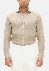 Рубашка CUT AWAY STRIPE Oscar Jacobson, бежевый