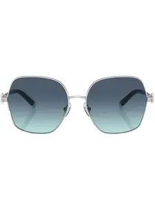 Солнцезащитные очки в массивной оправе Tiffany & Co Eyewear, серебряный