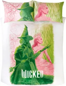 - Двусторонний комплект постельного белья AG3702 (односпальная кровать) (розовый/зеленый) Wicked