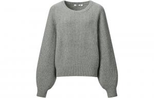 Женский свитер серии U FW23, дымчато-серый Uniqlo