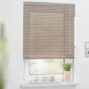 Жалюзи Алюминиевые жалюзи для свободного подвешивания без сверления, затемняющие Lichtblick Original, коричневый/коричневый/белый