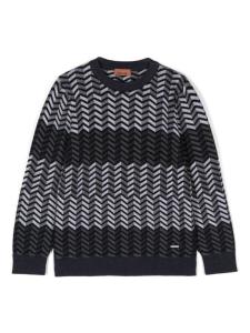 Missoni Kids свитер с узором зигзаг, белый